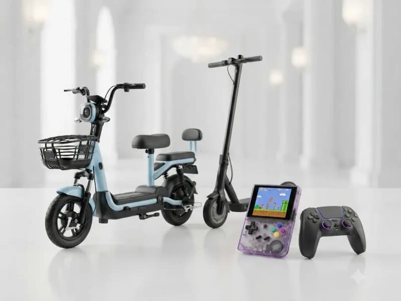 Moyens de mobilité électrique et appareils de jeu.