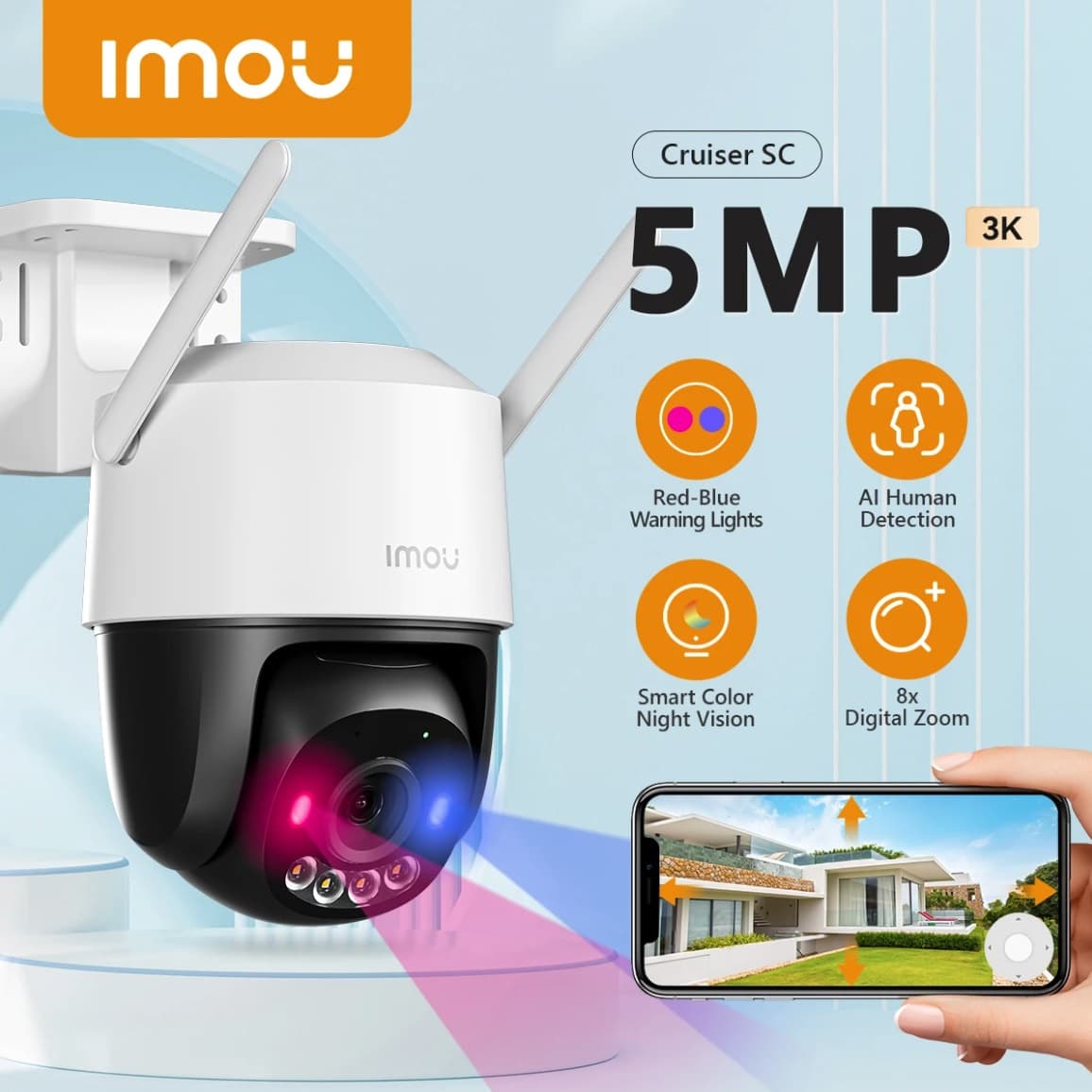 Caméra IMOU Sans Fil 5MP Cruiser SC 4G — Afficher l'image 2