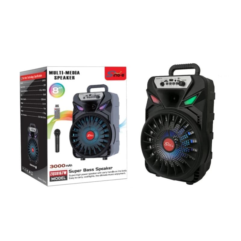 Haut-parleur Bluetooth SING-E  RGB ZQS-8167W