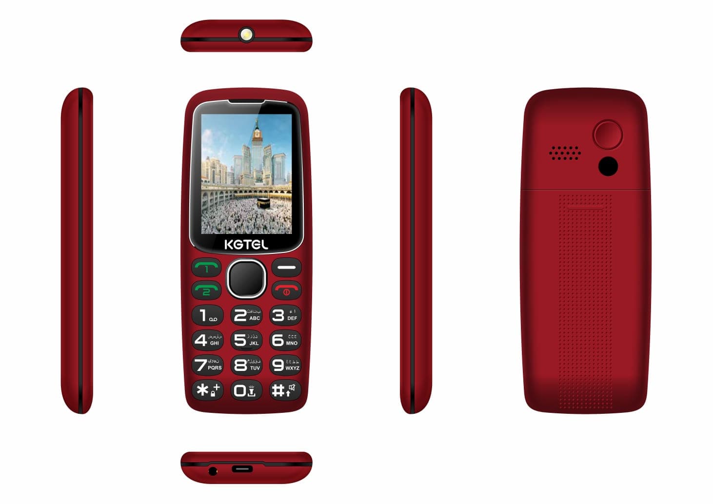 Téléphone Portable KGTEL K349 Senior 3 Rouge