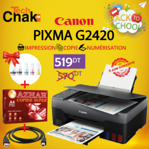 Imprimante à réservoir Canon PIXMA G2420, Multifonction, Jet d'encre,  Couleur